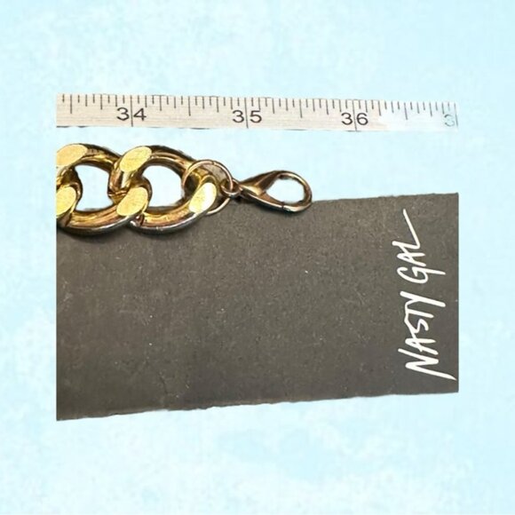 NWT Nasty Gal Gold Chain Belt Medium  Large - Picture 6 of 6
